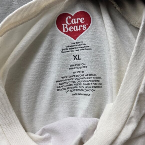 Care Bears Graphic T-Shirt Women's XL Ivory Short Sleeve Breathable Casual - Picture 7 of 7